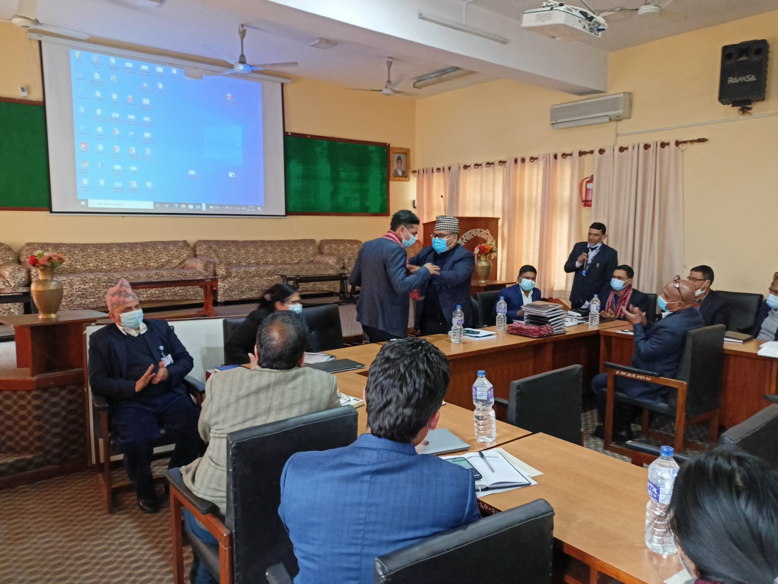 Director General Dr. Dipendra Raman Singh along with Director Sir/Madam and Section Chiefs of DoHS during Welcoming program of Officials & DoHS Planning Preview Meeting